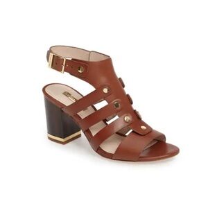 EUC Louise et Cie Vira Block Leather Sandal Chestnut size 6.5